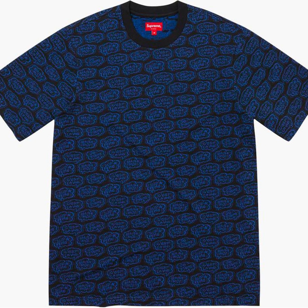 Supreme Word Bubble Jacquard S/S Top Black
